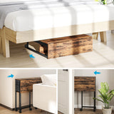 HOMCOM 80 cm Drop Leaf Writing Work Desk - Rustic Brown