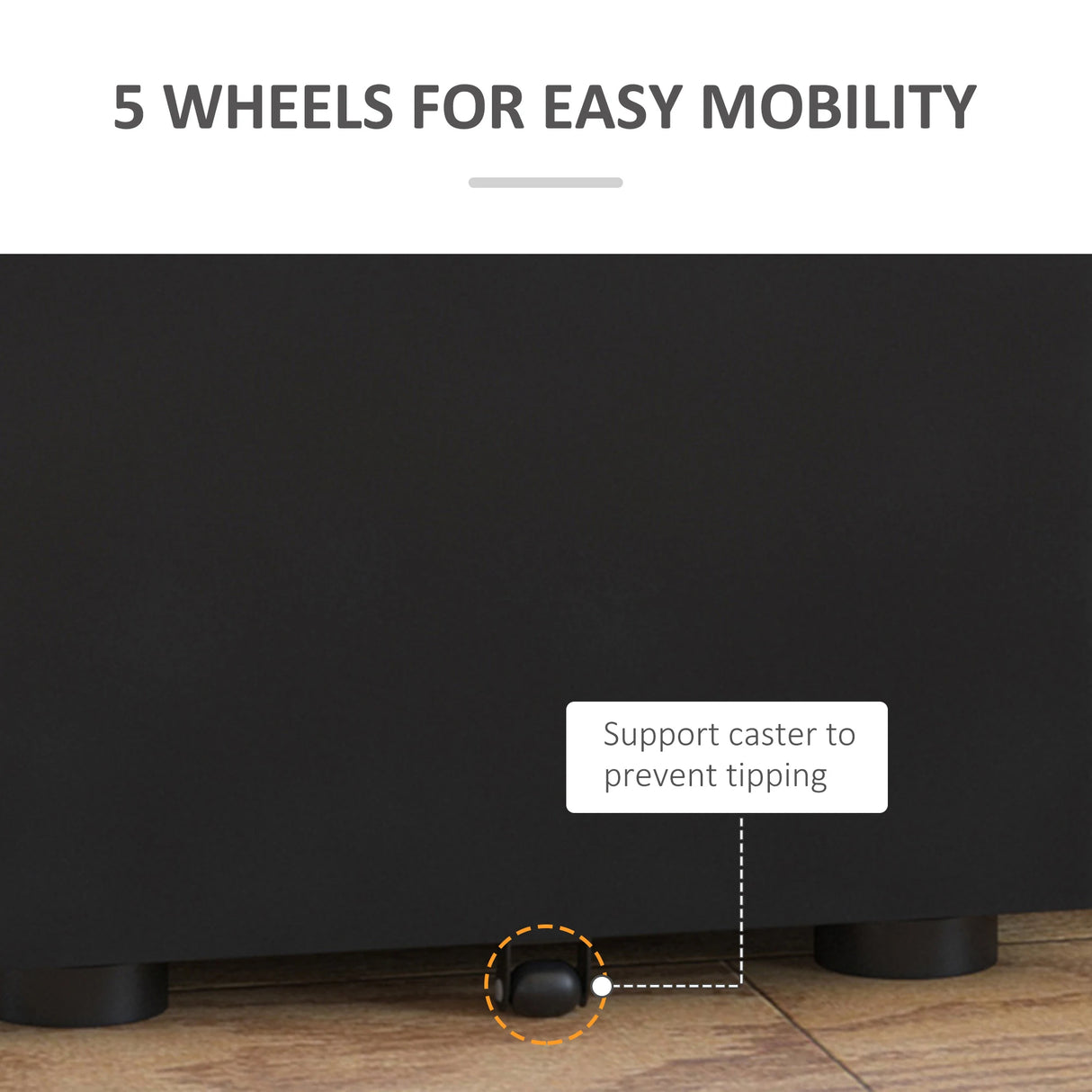 Vinsetto Lockable Cabinet, Rolling Filing Cabinet with 3 Drawers, Steel Office Drawer Unit for A4, Letter, Legal Sized Files