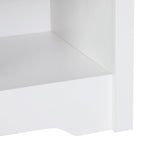 HOMCOM Modern Bedside Table, Nightstand with Drawer Shelf, End Table for Living room, Bedroom White