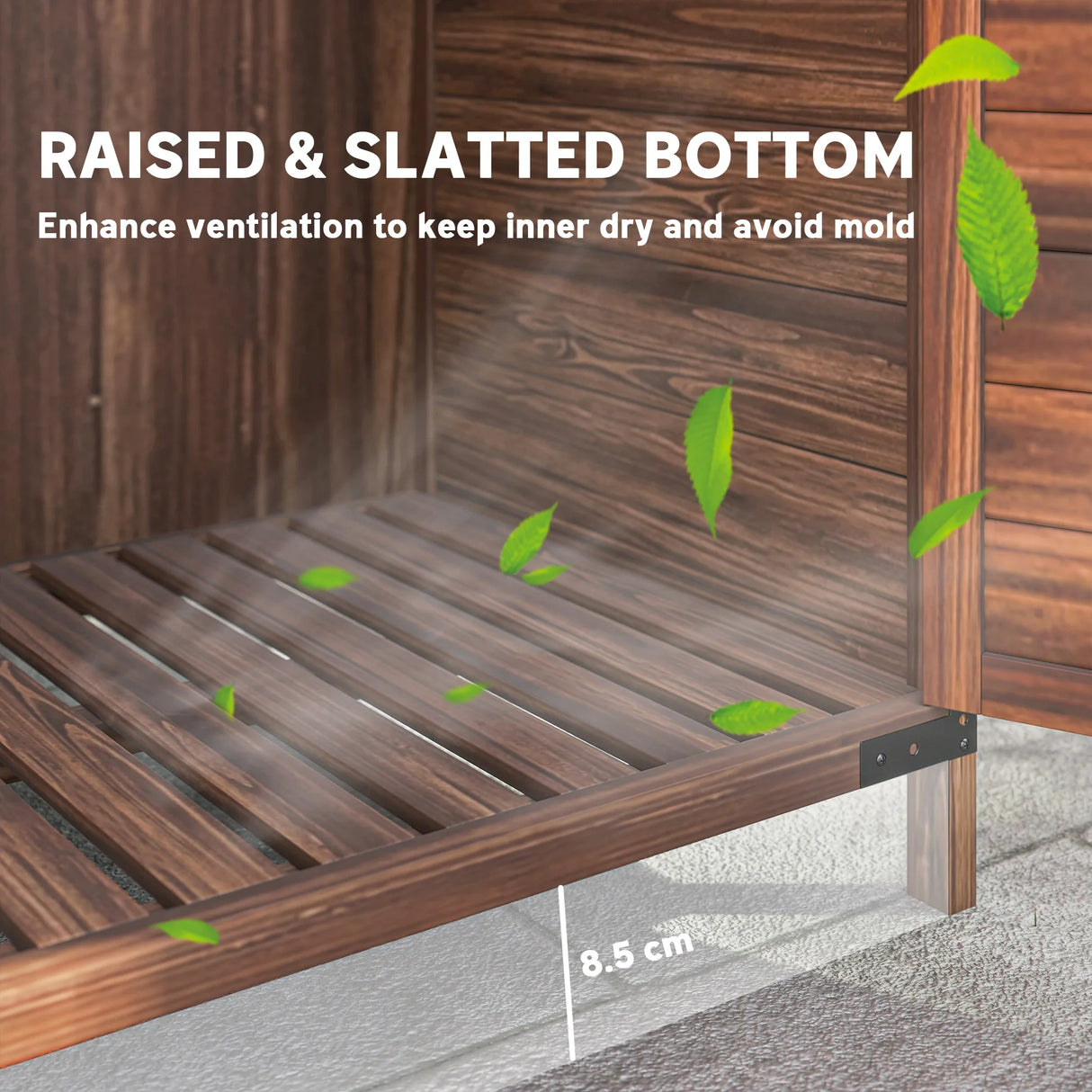 Outsunny 103.5 x 59 cm Wooden Garden Shed - Brown