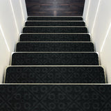 15 PCS Slip-resistant Stair Mats with Waterproof Material for Kids/Elderly/Pets-Black