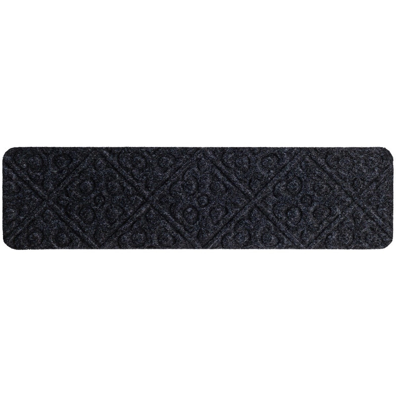 15 PCS Slip-resistant Stair Mats with Waterproof Material for Kids/Elderly/Pets-Grey