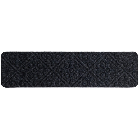 15 PCS Slip-resistant Stair Mats with Waterproof Material for Kids/Elderly/Pets-Grey