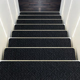 15 PCS Slip-resistant Stair Mats with Waterproof Material for Kids/Elderly/Pets-Grey