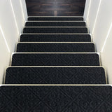 15 PCS Slip-resistant Stair Mats with Waterproof Material for Kids/Elderly/Pets-Grey