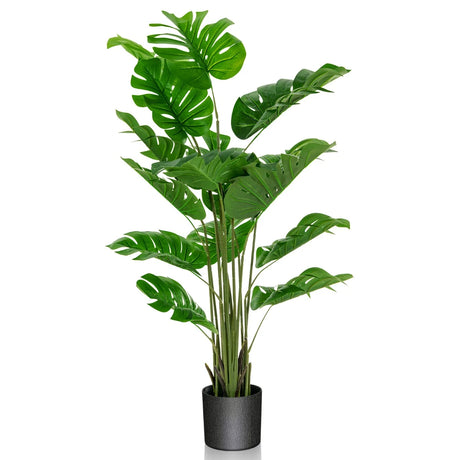 5 Feet Artificial Tree Faux Monstera Deliciosa Plant for Home Indoor and Outdoor