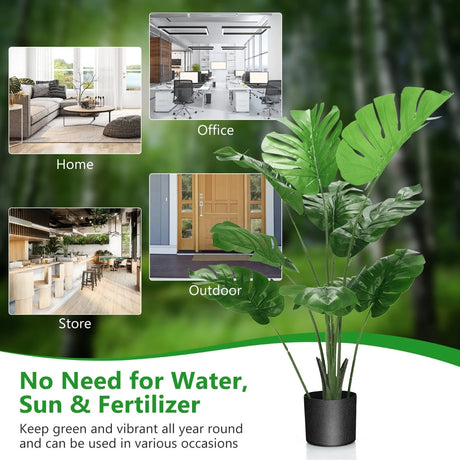 1.2M Artificial Monstera Deliciosa Tree for Home Office-1 piece