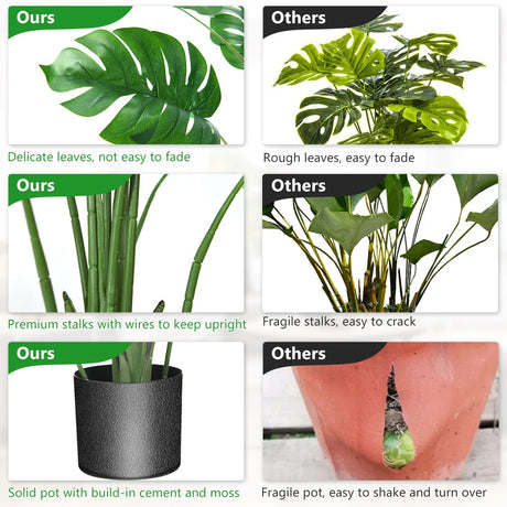 1.2M Artificial Monstera Deliciosa Tree for Home Office-1 piece