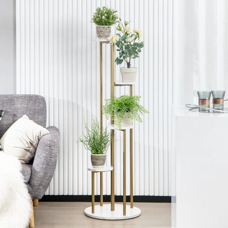 4-Tier Metal Plant Stand for Indoor Small Plants