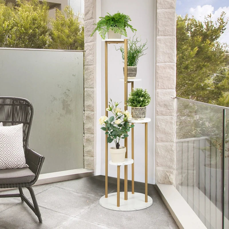 4-Tier Metal Plant Stand for Indoor Small Plants