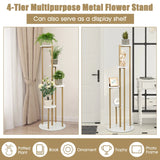 4-Tier Metal Plant Stand for Indoor Small Plants