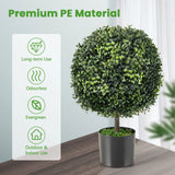 Artificial Ball Tree set of 2 with Natural Look and Water Resistance