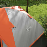 Outsunny Two Man Single Room Dome Tent, with Accessories - Orange/Grey