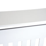 HOMCOM MDF Radiator Cover Wooden Cabinet Shelving Home Office Vertical Slatted Vent White 78L x 19W x 81H