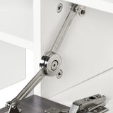 HOMCOM TV Cabinet with Wall Shelf for Wall-Mounted 65" TVs or Standing 40" TVs - White and Grey