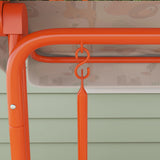 AIYAPLAY Kids Porch Swing, 2-Seater Patio Swing Bench Hammock with Seat Belts, Adjustable Canopy for Garden, Orange