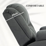 HOMCOM Recliner Armchair Lift Chair, Electric Recliner Chair with Vibration Massage and Heat, Wide Seat, USB Port, Grey