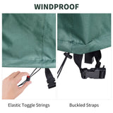 Outsunny Garden Patio Large Furniture Set Round Cover 600D Oxford Waterproof, 193 x 80H cm, Green
