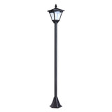 Outsunny Outdoor Garden Solar Post Lamp Sensor Dimmable LED Lantern Bollard Pathway 1.2M Tall – Black