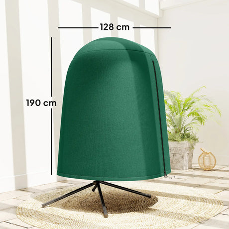 Outsunny 190 x 128cm Hanging Egg Chair Furniture Cover - Green