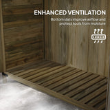 Outsunny 103.5 x 59 cm Wooden Garden Shed - Brown