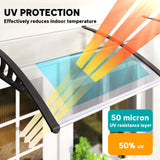 Outsunny Front Door Canopy, Outdoor Awning, 303 x 96cm Rain Shelter for Window, Porch and Front/Back Door, Clear