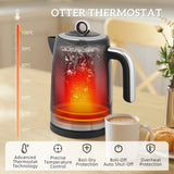 HOMCOM Sleek Textured Kettle and Four-Slice Toaster Set - Black