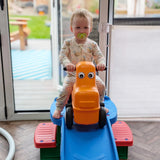 AIYAPLAY 3(m) Four-Piece Ride on Kids Roller Coaster w/ Non-Slip Steps, for Ages 2-5 Years - Multicoloured