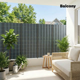 Outsunny 2Pcs Privacy Garden Screen Fence, UV Resistant Waterproof Windbreak Fencing, 35mx19cm, Grey