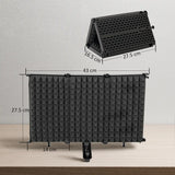 HOMCOM Studio Microphone Isolation Shield, Foldable Adjustable Recording Studio Equipment, 3-Panel High Density Absorbent Foam Shield with 3/8" Threaded Mount, Black