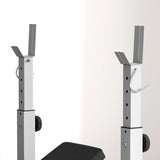 HOMCOM Adjustable Weight Bench with Squat Rack, Heavy Duty Bench Press Rack with Preacher Curl Pad, Leg Developer, Barbell Rack, Butterfly, Home Gym Strength Training Multiuse Workout Bench, Grey