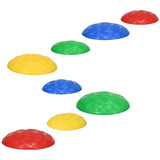 ZONEKIZ Eight-Piece Kids Stepping Stones, with Non-Slip Mats, Balance River Stones