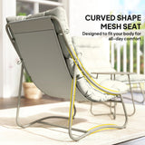 Outsunny 3 Piece Garden Bistro Set, Round Outdoor Bistro Table and Chairs Set for 2 with Texteline Seat and Cushions, Light Grey