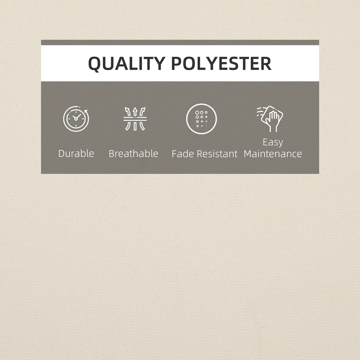 Outsunny Garden Sun Lounger Cushion Replacement Soft Sunbed Reclining Chair Relaxer Pad with Pillow, Cushion ONLY - Cream White