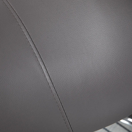 HOMCOM Cosmetic Stool 360 Rotate Height Adjustable Salon Massage Spa Chair Hydraulic Rolling Faux Leather Saddle Stool, Grey