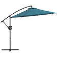 Outsunny 3m Offset Cantilever Parasol Umbrella, with Cross Base - Blue