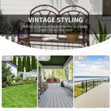 Outdoor Iron Rocking Chair-Bronze Red