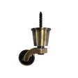 Polished Castors - 32mm (1 1/4") Antique Brass Round Socket Castor