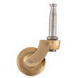 Polished Castors - Brass Grip Neck Castors