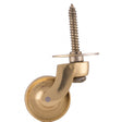 Polished Castors - Brass Screw Plate Castors