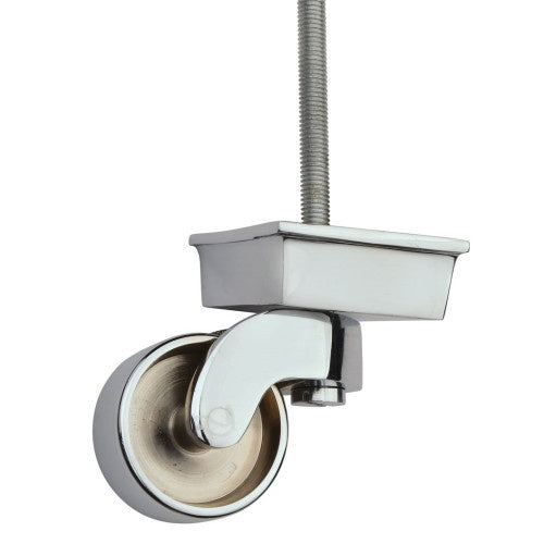 Polished Castors - 50mm Chrome Square Shallow Castor