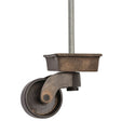 Polished Castors - 50mm Antique Square Shallow Castor