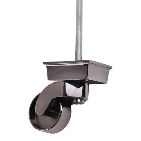 Polished Castors - 50mm Black Chrome Square Shallow Castor