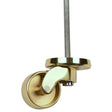 Polished Castors - 50mm (2") Brass Round Shallow Castor