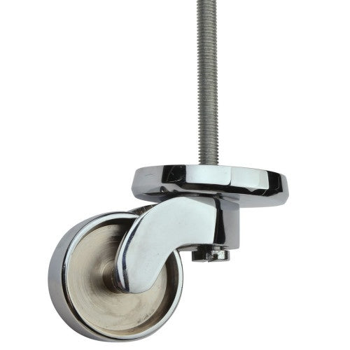 Polished Castors - 50mm (2") Chrome Round Shallow Castor