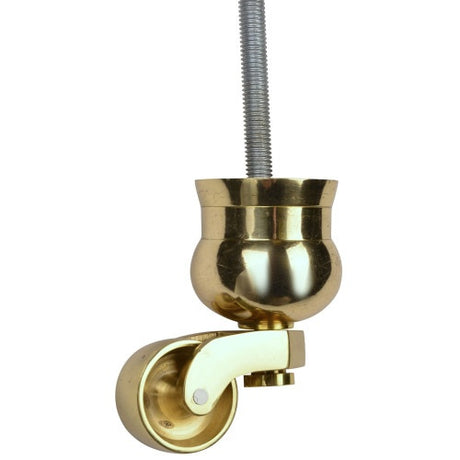 Polished Castors - 32mm (1 1/4") Brass Cauldron Castor