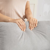 HOMCOM Corduroy Rocking Armchair - Grey