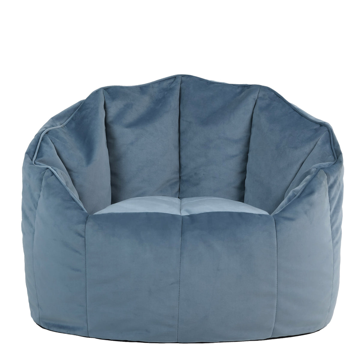 Velvet Accent Oyster Chair  - Light Blue