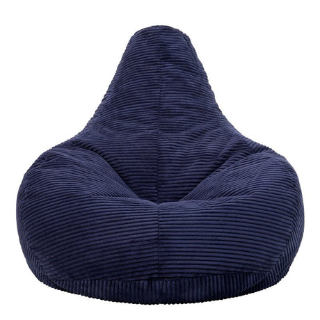 Dalton Cord High Back Bean Bag Recliner - Navy Blue | Bean Bag Only