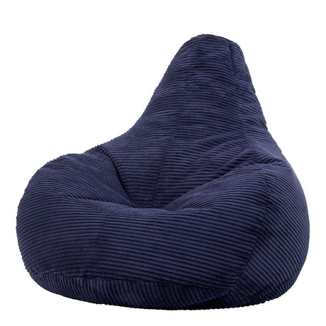 Dalton Cord High Back Bean Bag Recliner - Navy Blue | Bean Bag Only